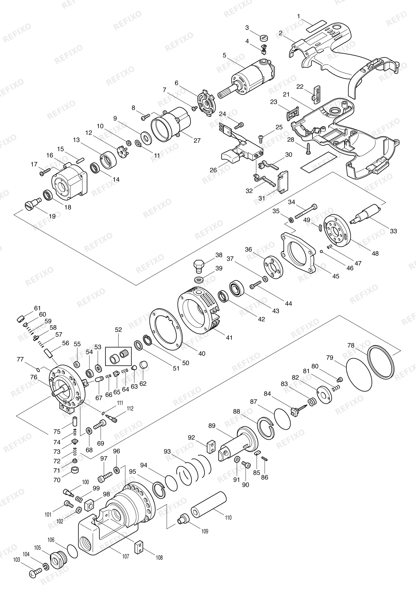 MAKITA SC161D — схема запчастей