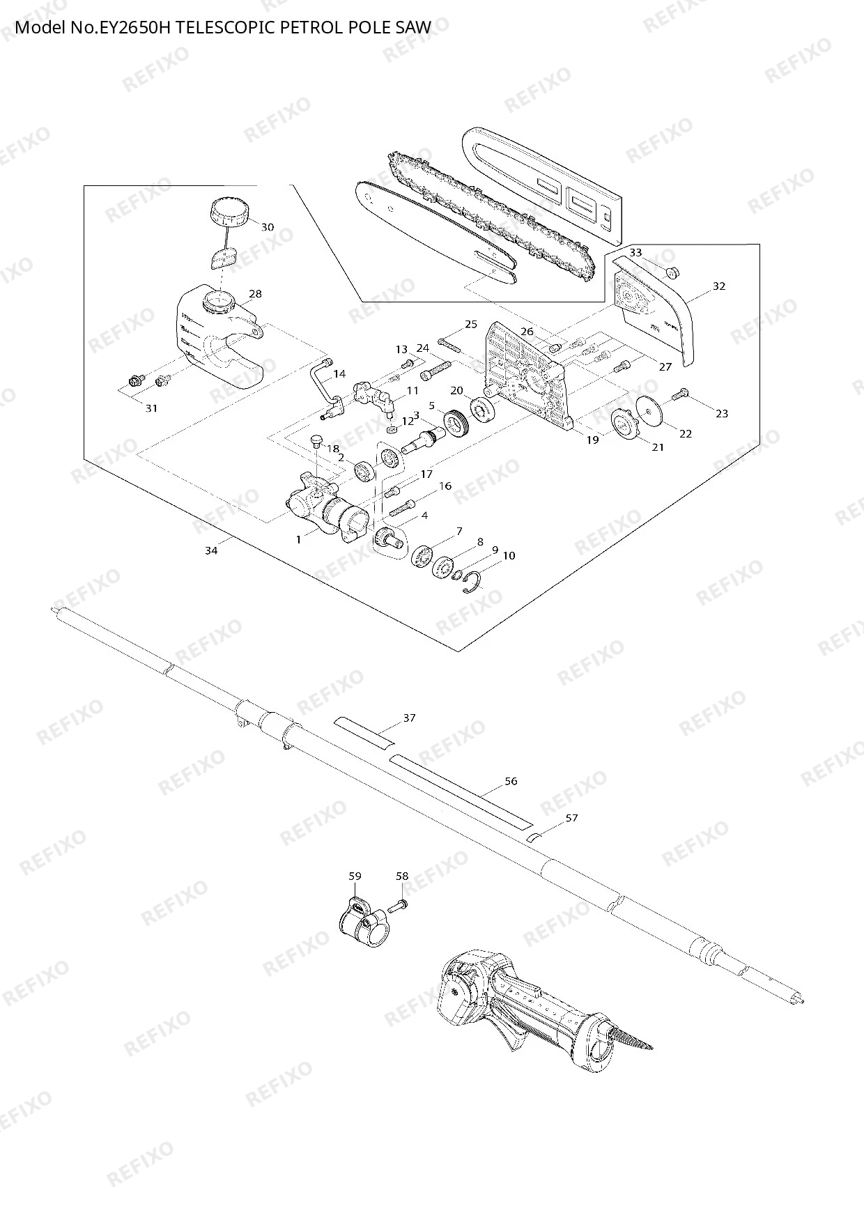 MAKITA EY2650H — схема запчастей