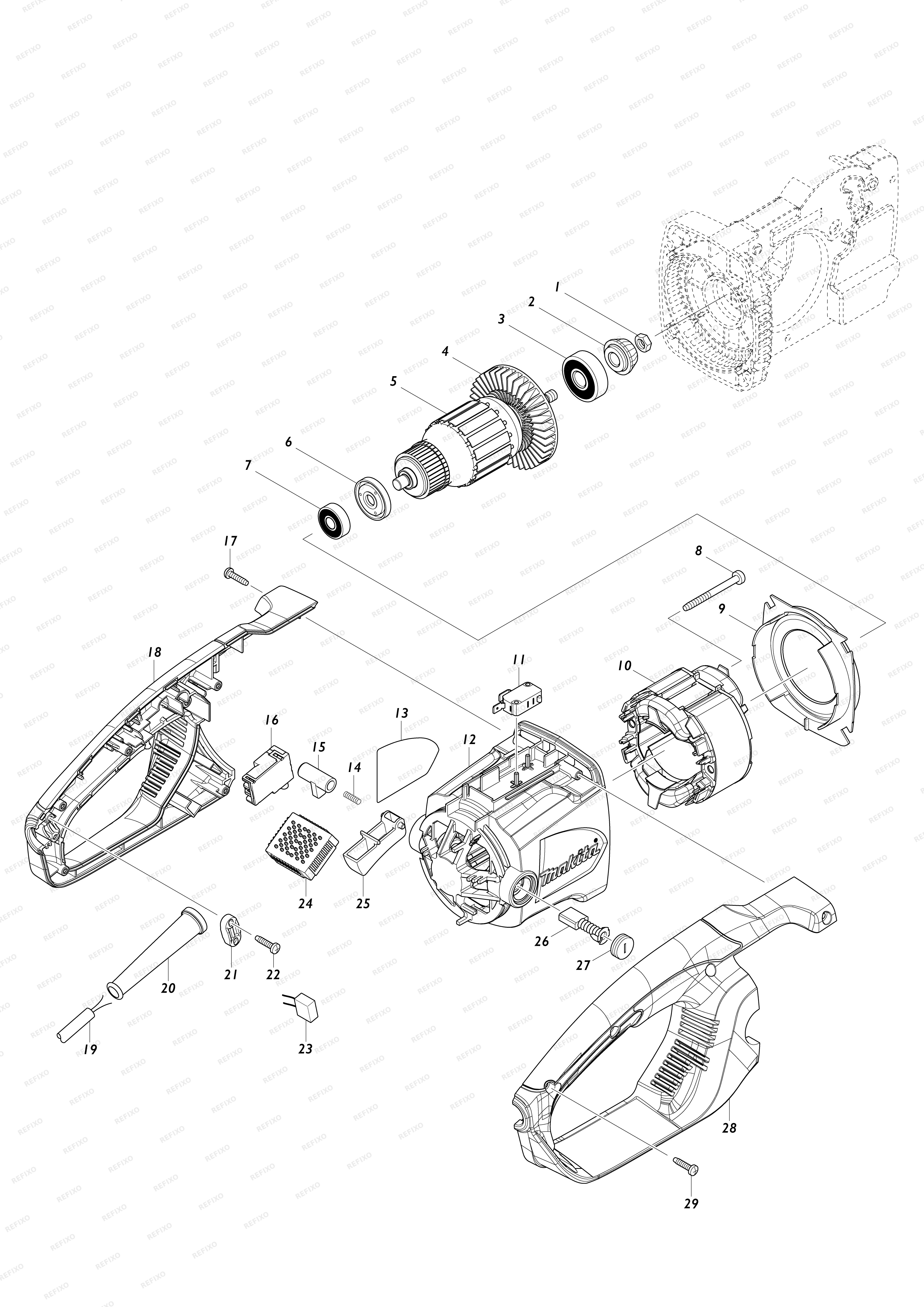 MAKITA UC4051A — схема запчастей