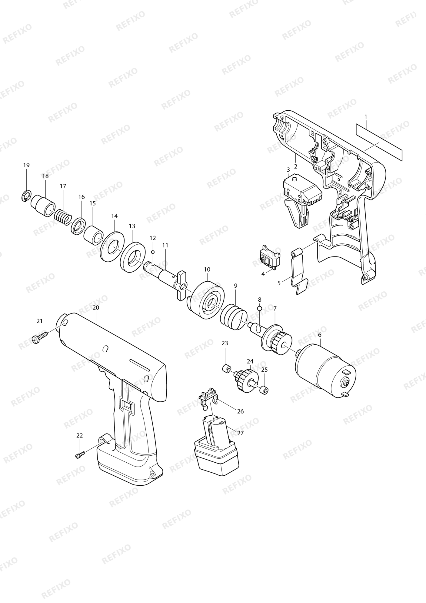 MAKITA 6901VD — схема запчастей