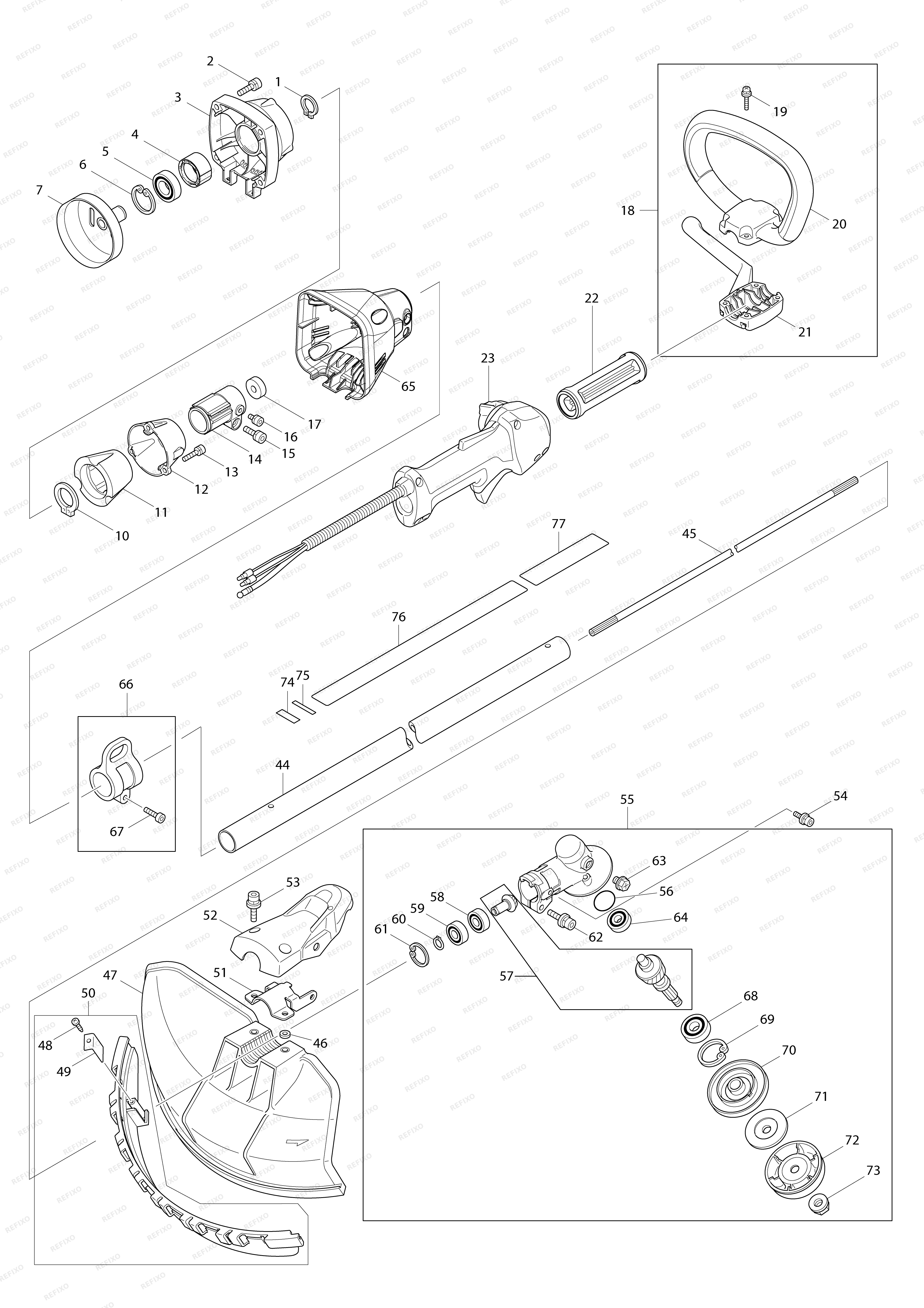 MAKITA EM4350LH — схема запчастей
