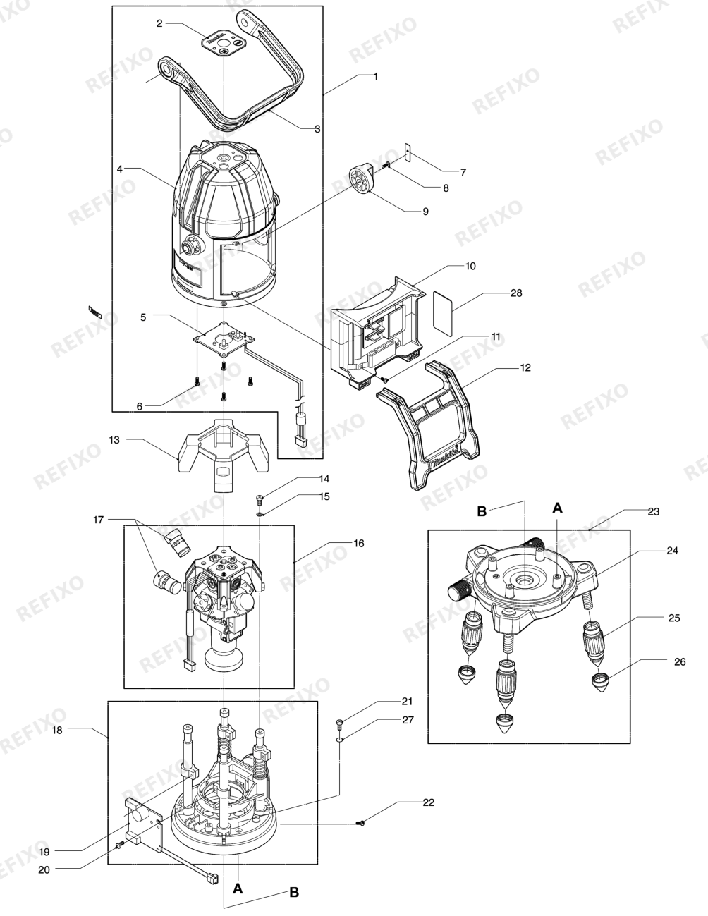MAKITA SK20GD — схема запчастей