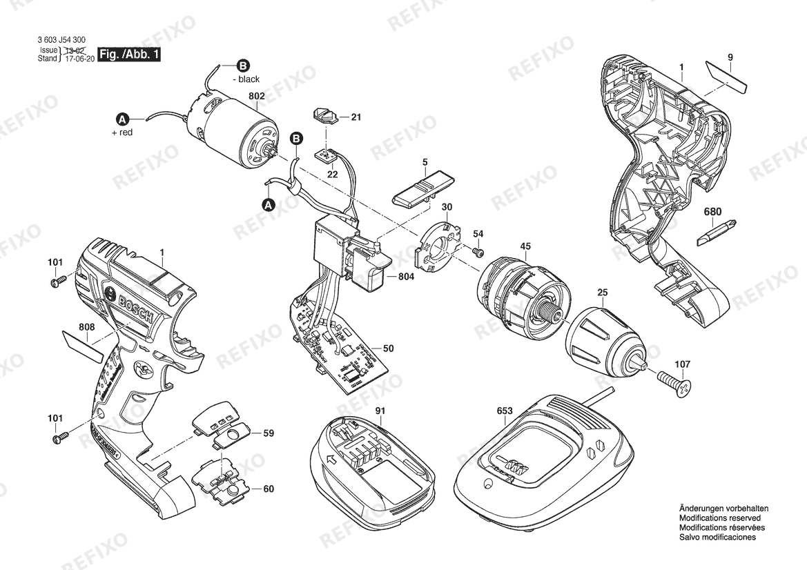 Bosch Аккумуляторный шуруповёрт PSR 14,4 LI | 14.4 V | 001 - EU (3 603 J54 300) — схема запчастей