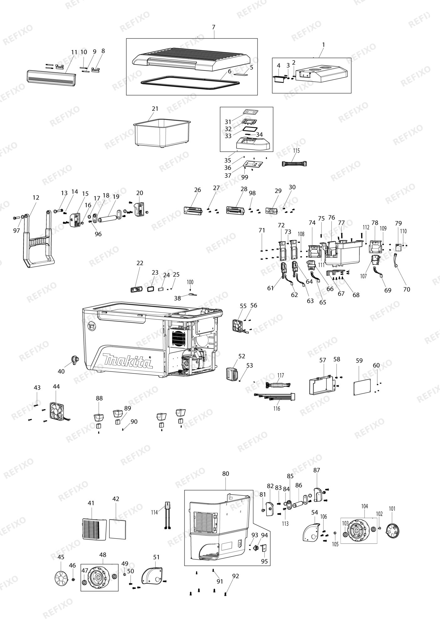 MAKITA CW002G — схема запчастей