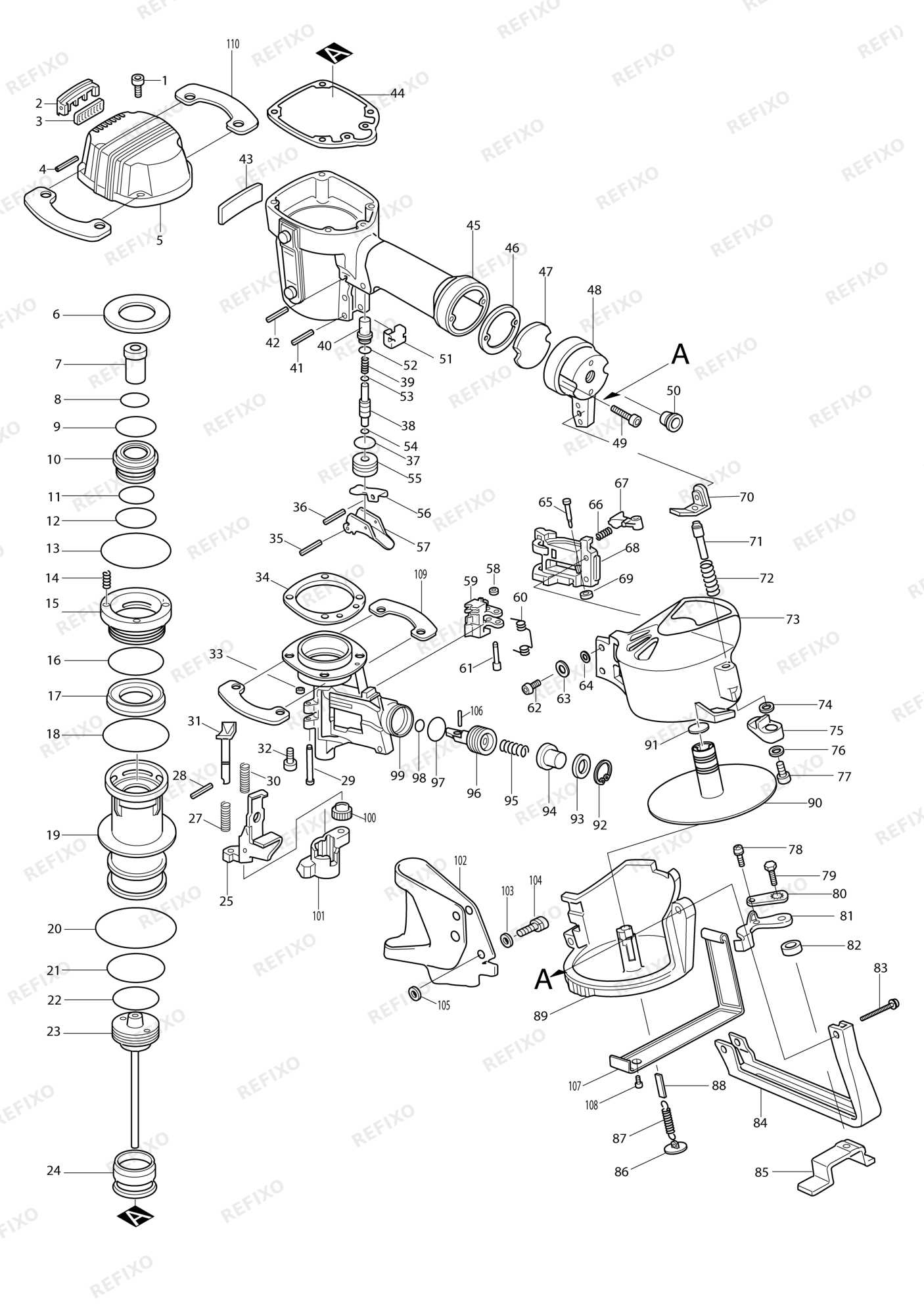 MAKITA AN451 — схема запчастей