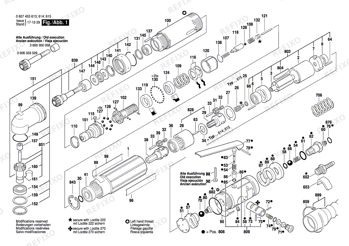 Bosch Pw-Winkelschrauber-Ind 180 WATT-SERIE (0 607 453 615) — схема запчастей