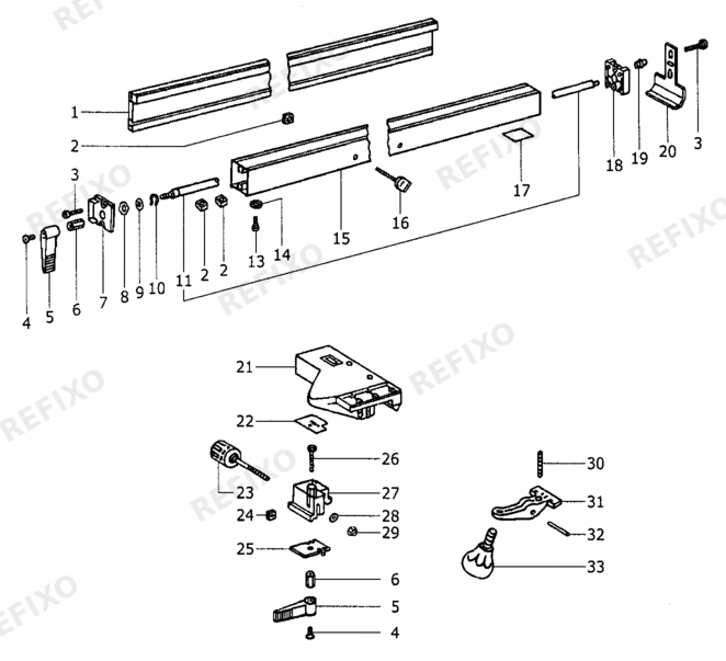 Festool CS 70 LA - Längsanschlag 488062 — схема запчастей