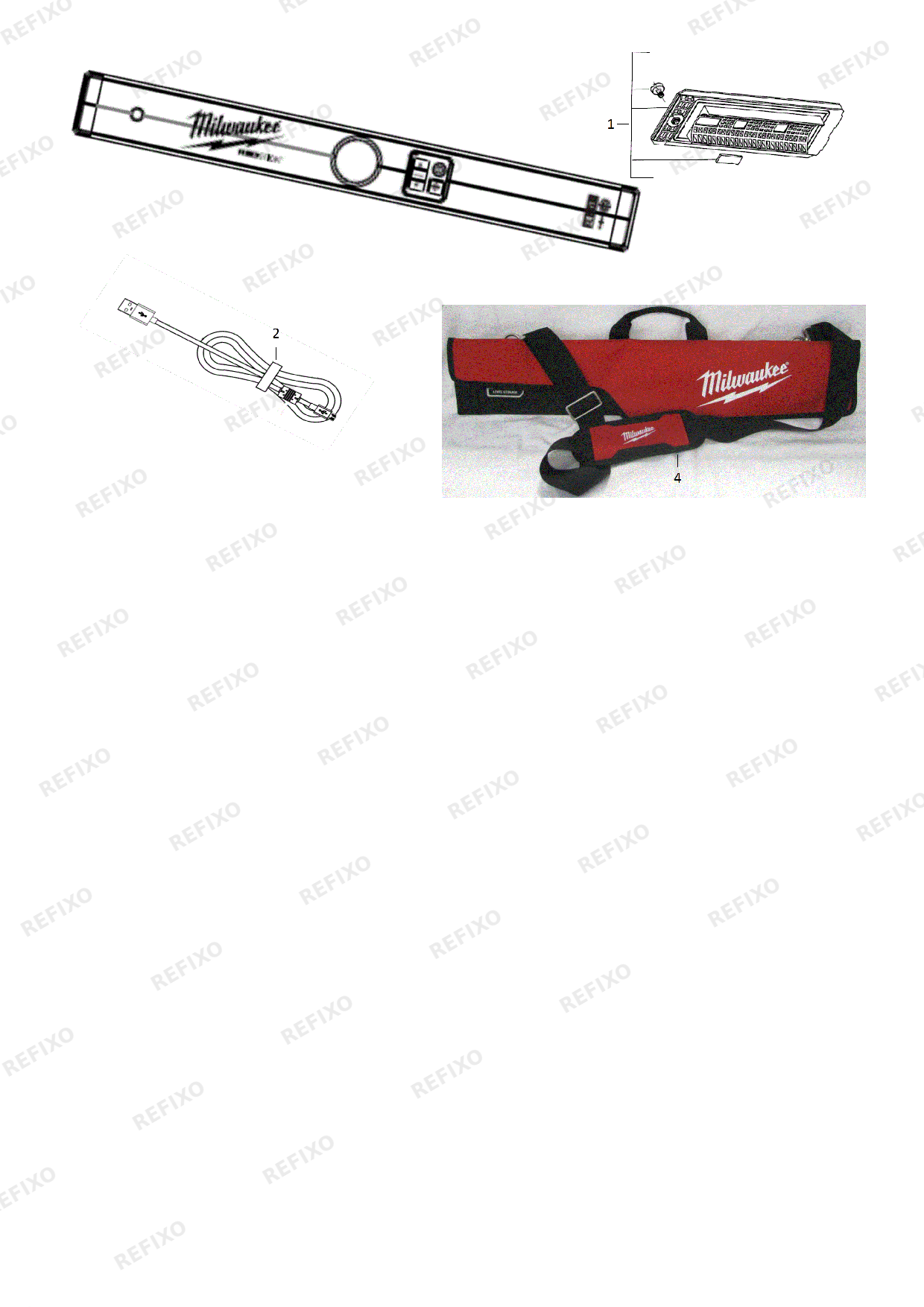MILWAUKEE DIGITAL LEVEL 60CM 4933471978 4000477115 — схема запчастей