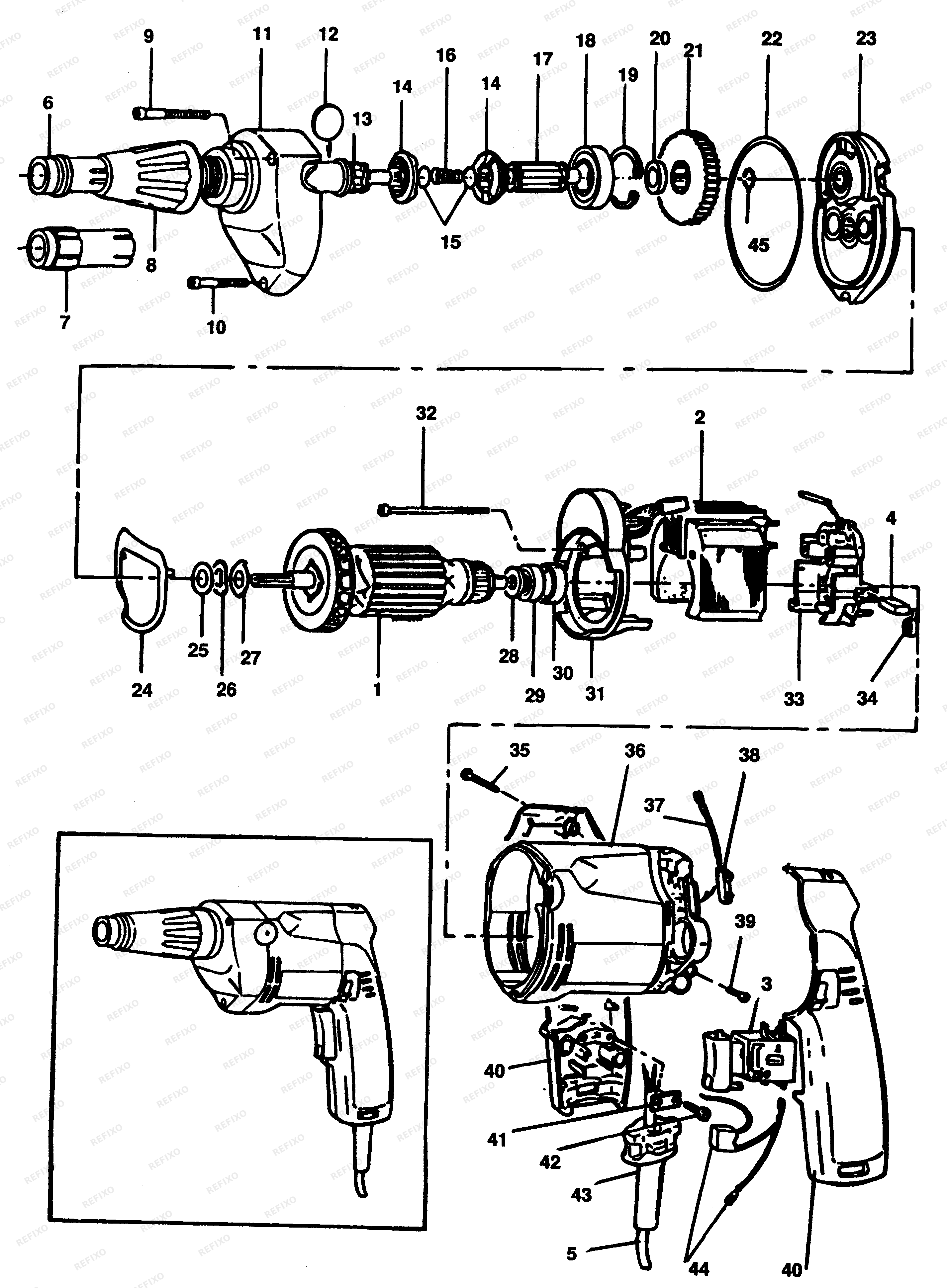 Black&Decker ОТВЁРТКА P7312 — схема запчастей