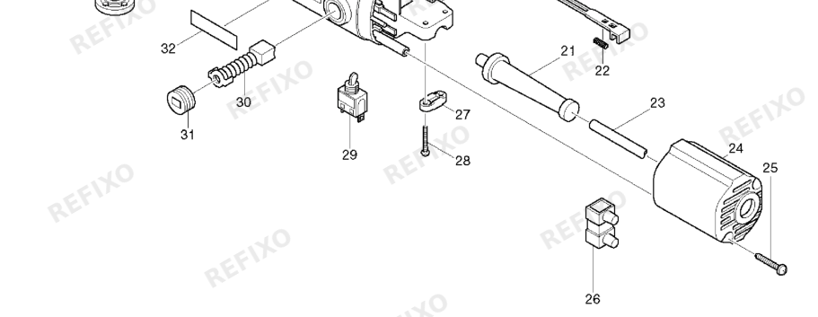 MAKITA 9523NB — схема запчастей
