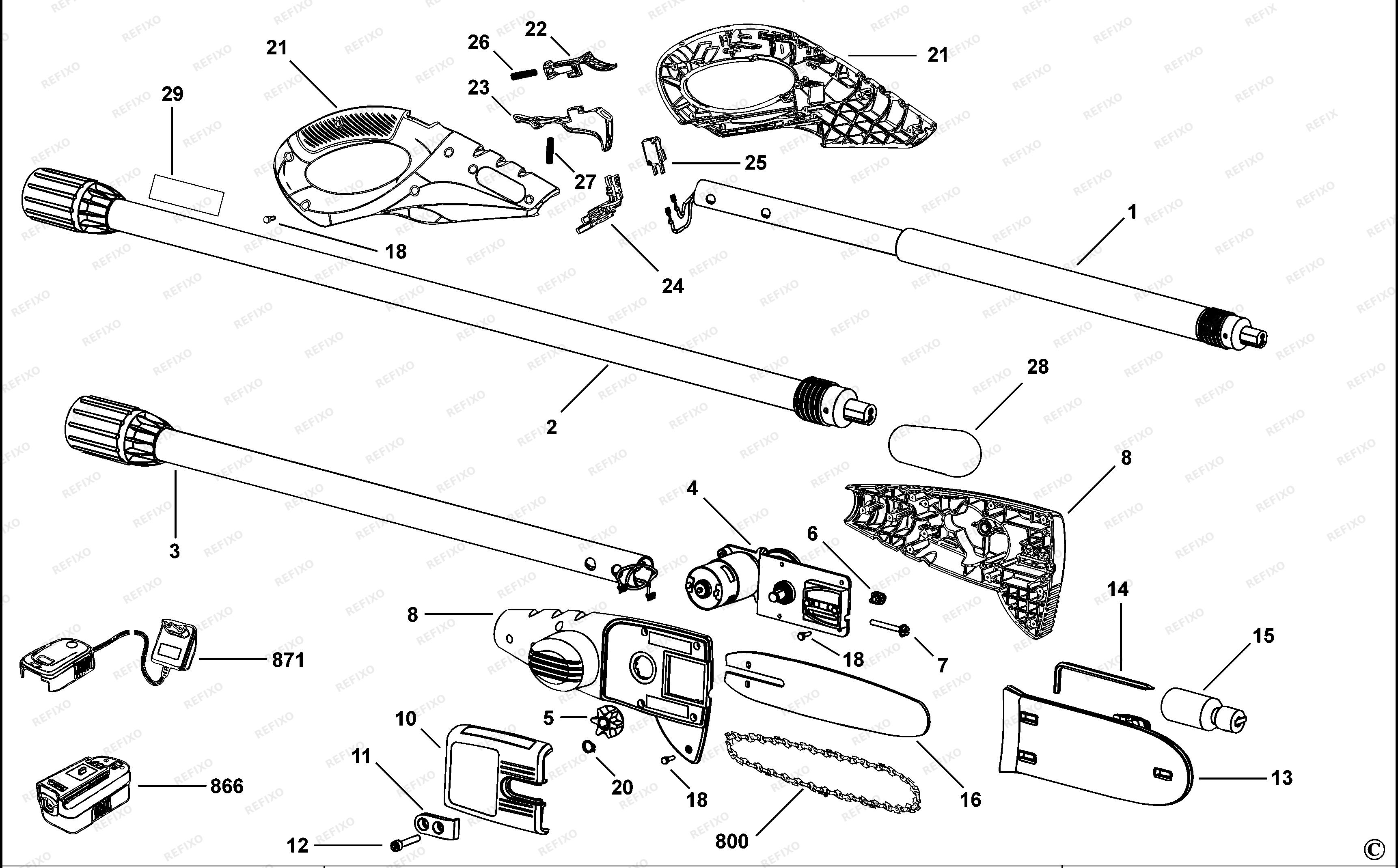 Black&Decker Ð¡Ð£Ð§ÐÐÐ ÐÐ GPC1800NM — схема запчастей