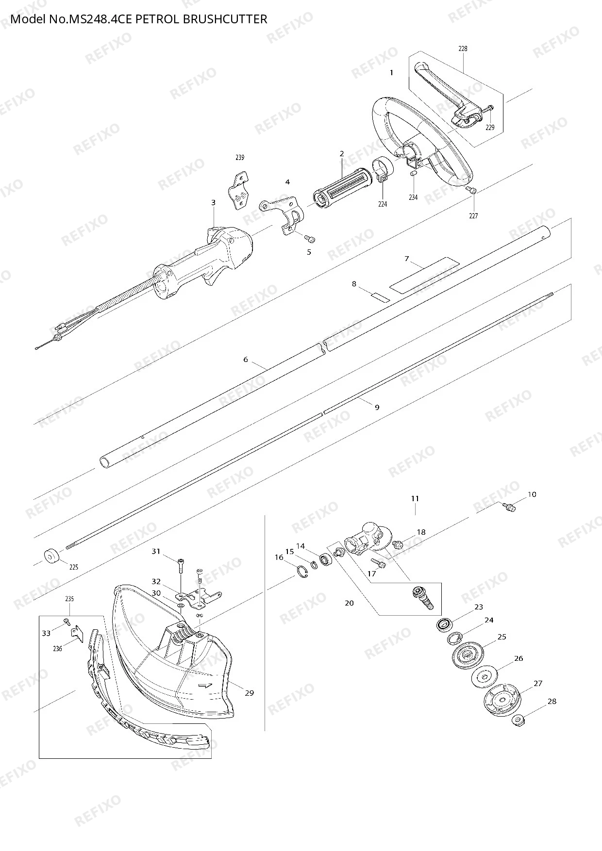 MAKITA MS 248.4CE — схема запчастей