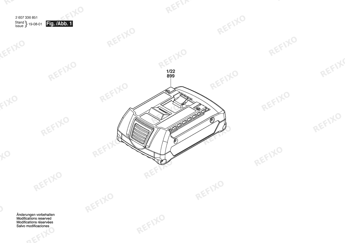 Bosch Аккумуляторный -Paket GBA 18V 2,0Ah | 18 V (1 607 A35 0BG) — схема запчастей