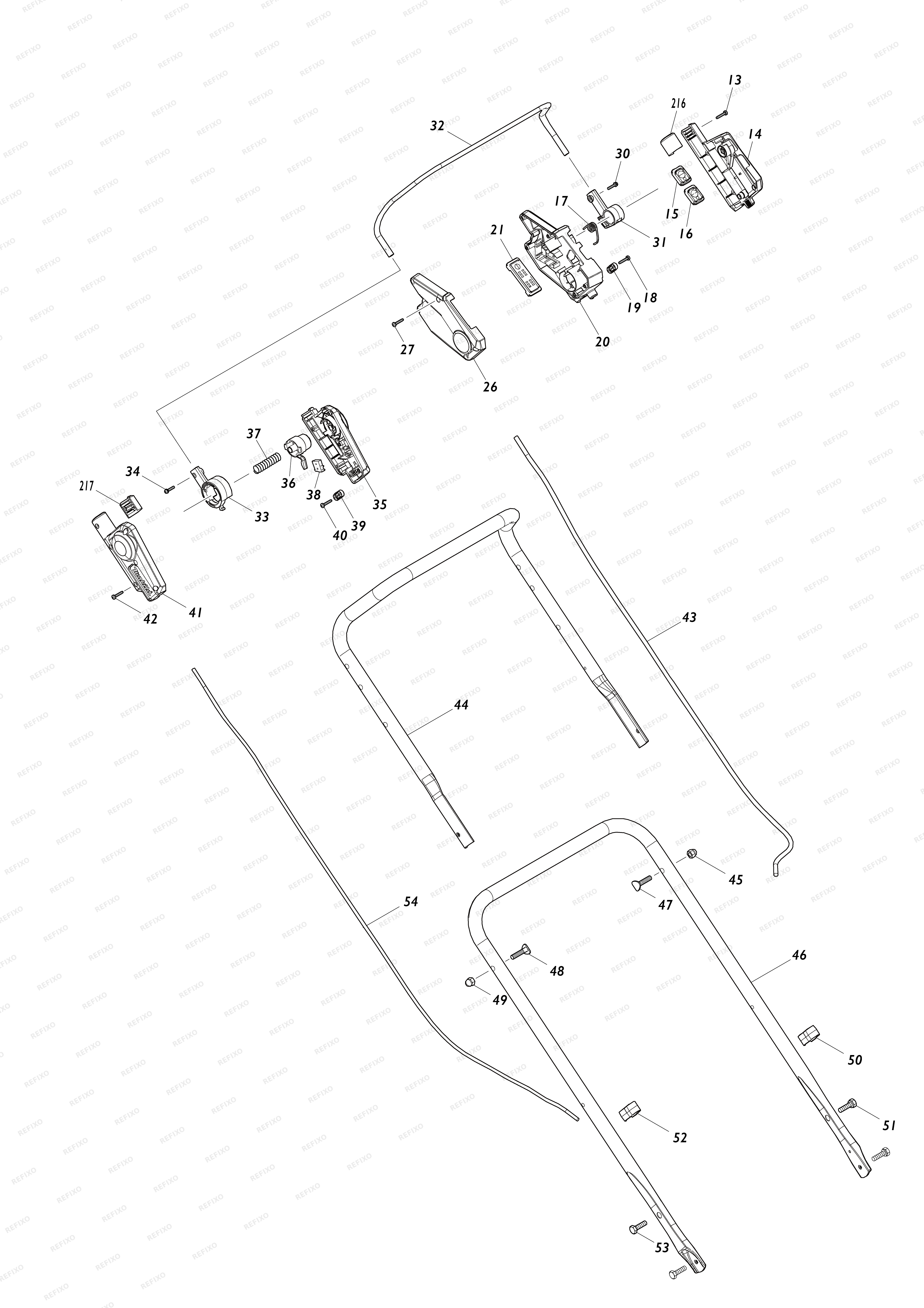 MAKITA DLM534 — схема запчастей