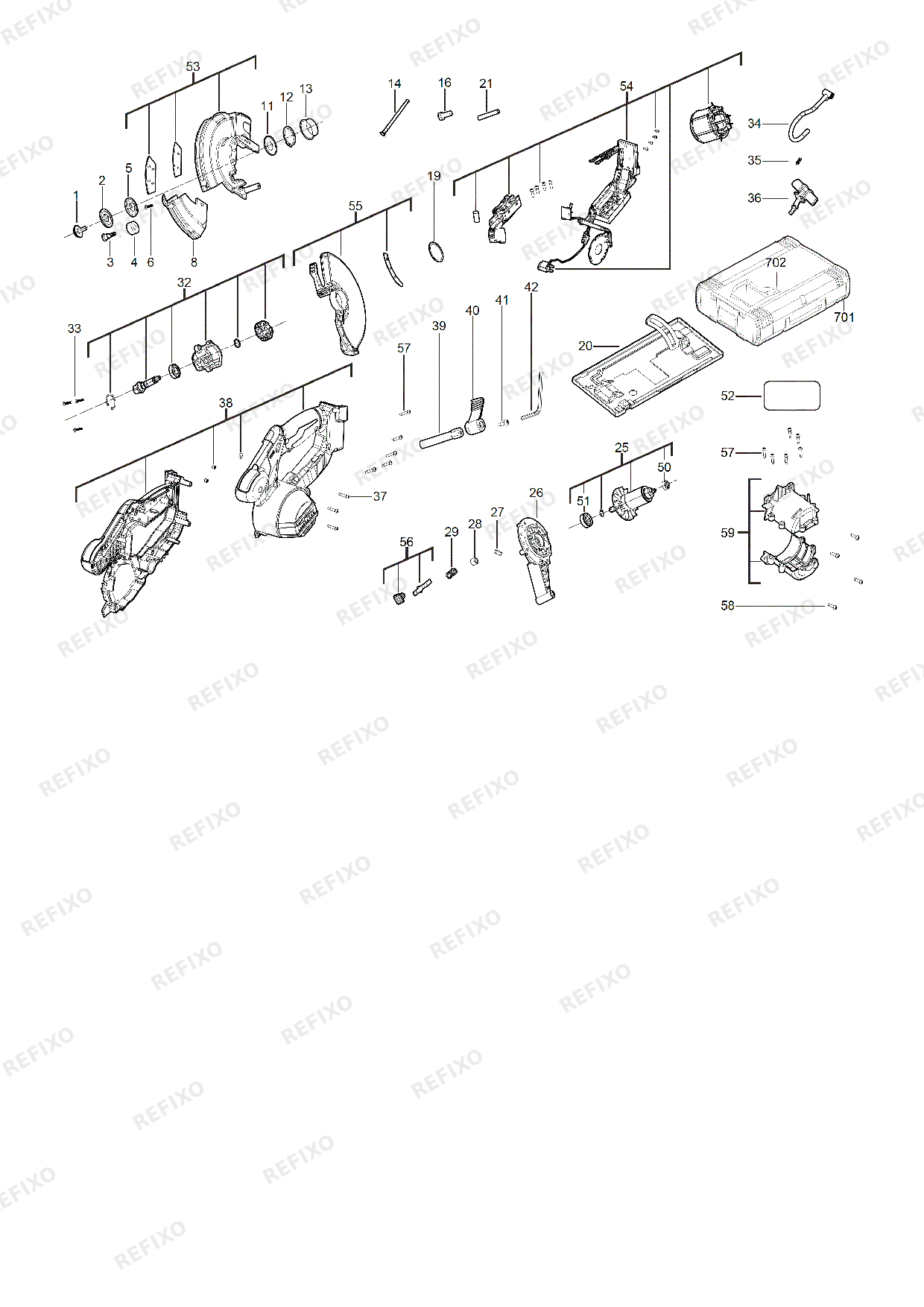 MILWAUKEE M18FMCS 0X 4933459192 4000469613 — схема запчастей