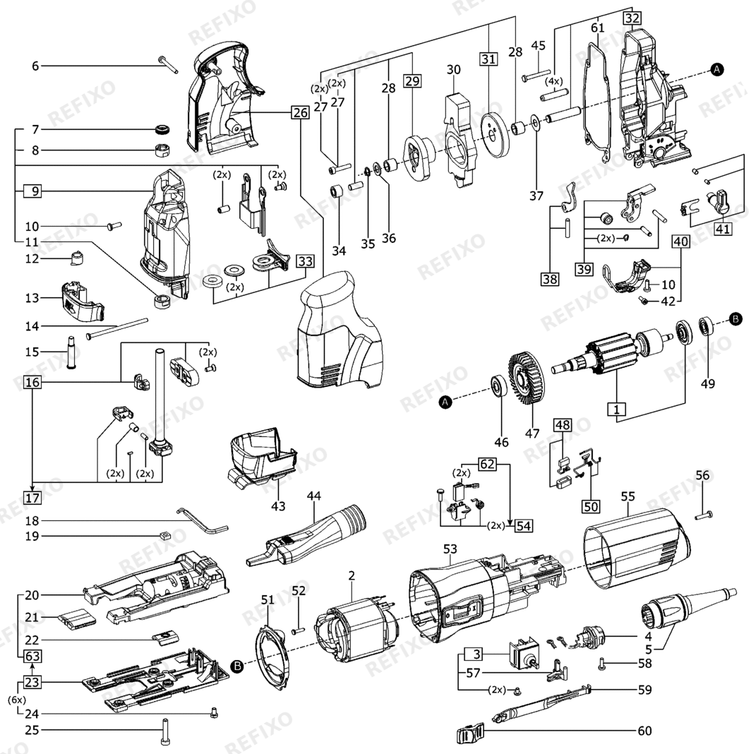 Festool PS 300 Q-Plus - Pendelstichsäge 489580 — схема запчастей