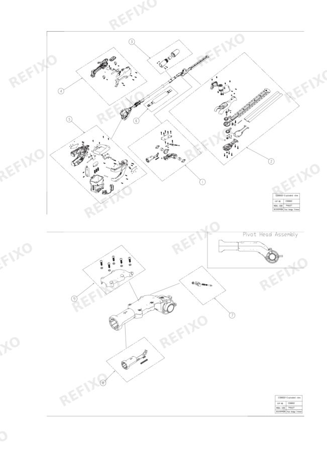 Greenworks 2301607 exploded view — схема запчастей