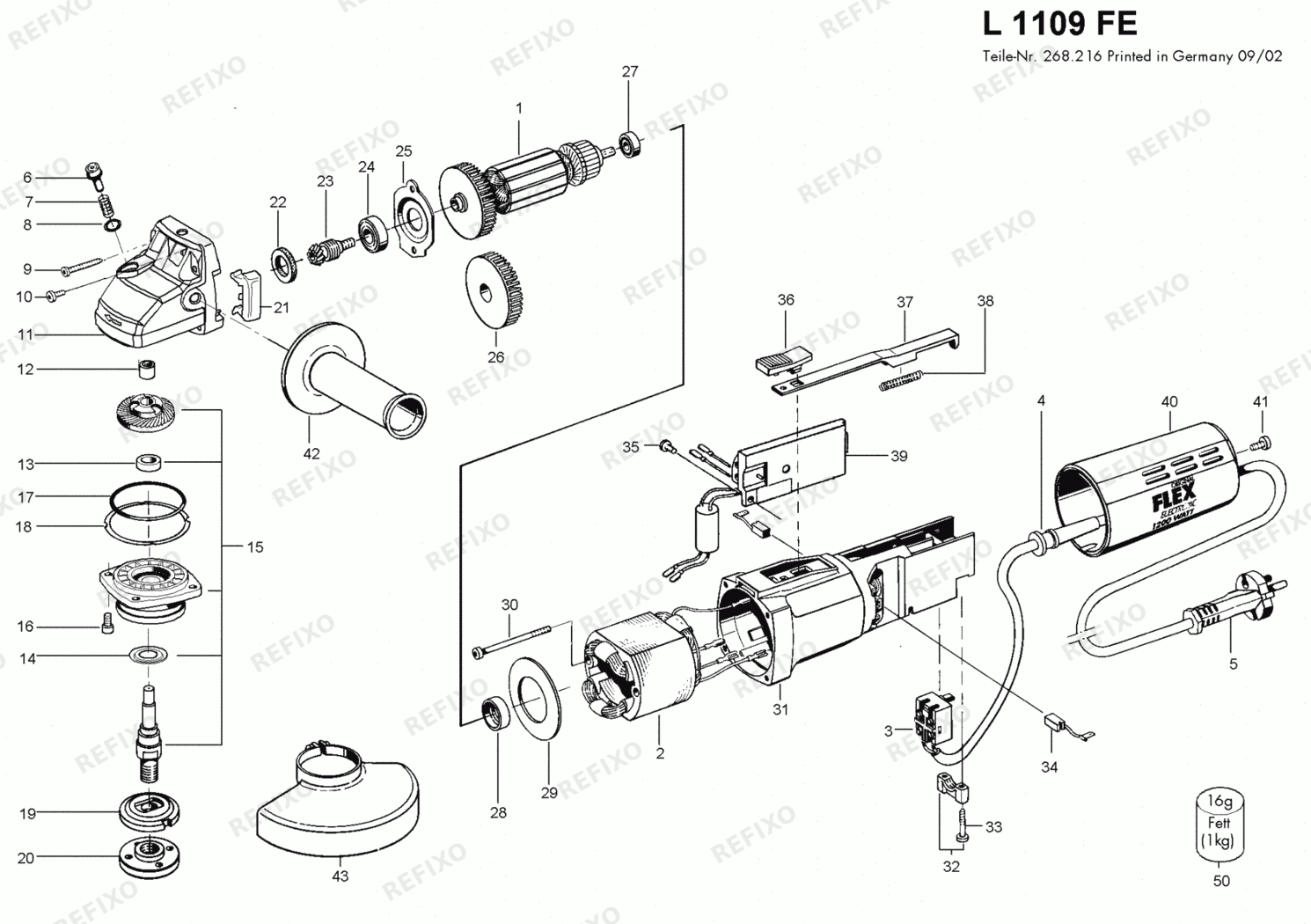 Flex L 1109 FE 230CEE 266914 — схема запчастей