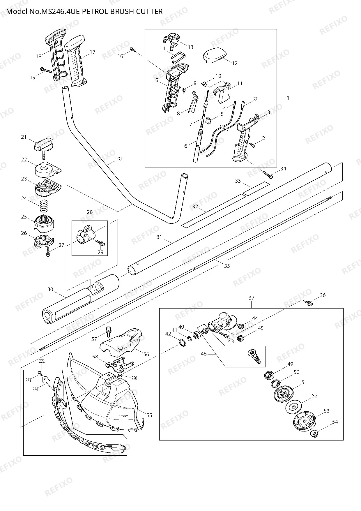 MAKITA MS246.4UE — схема запчастей