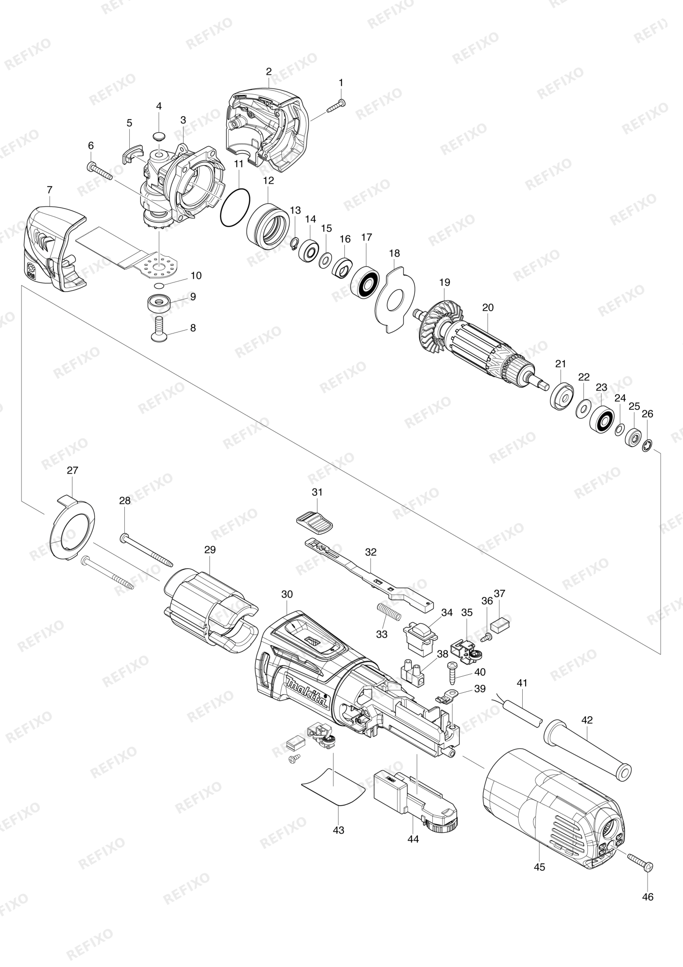 MAKITA TM3000C — схема запчастей