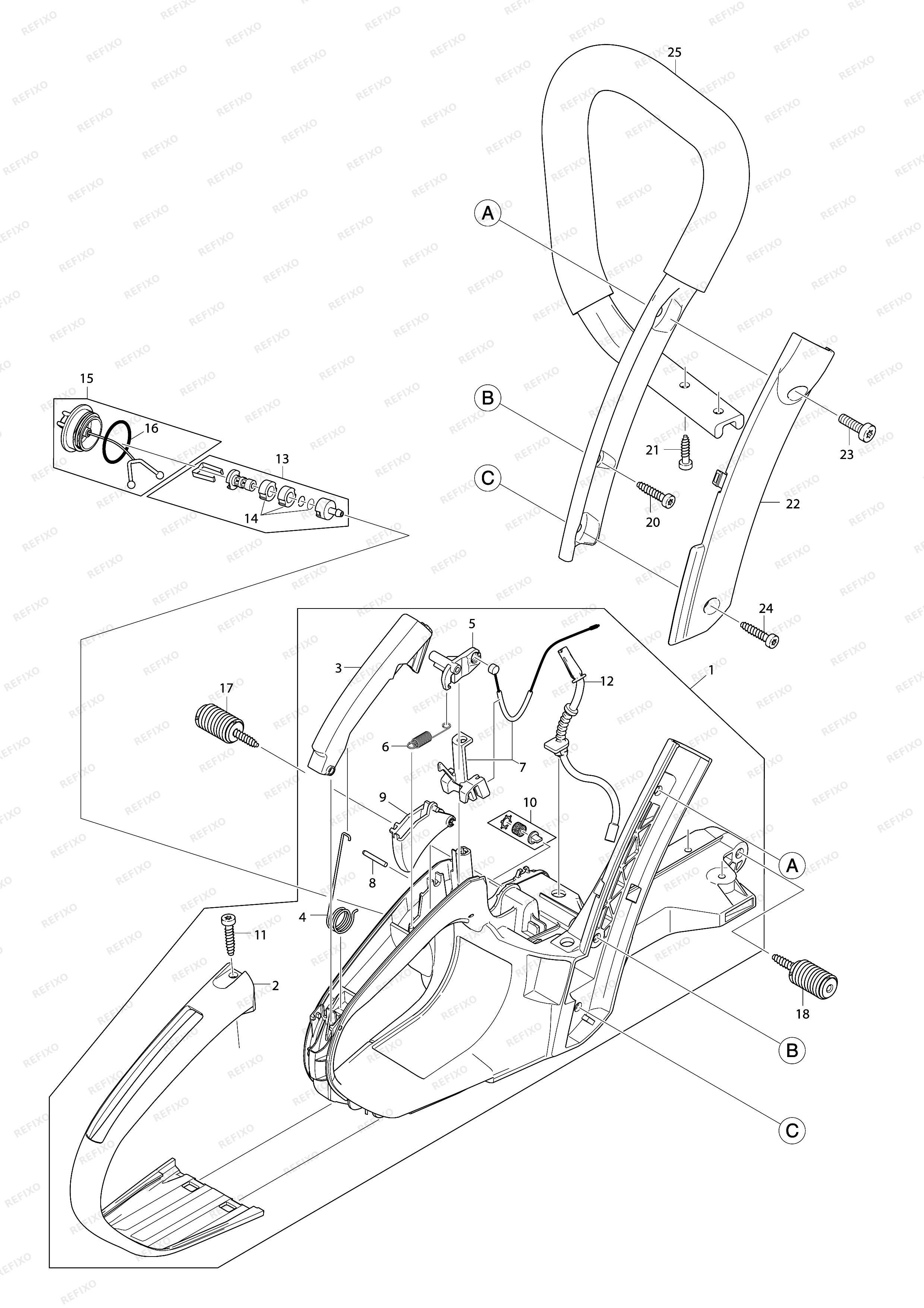 MAKITA DCS5030 — схема запчастей