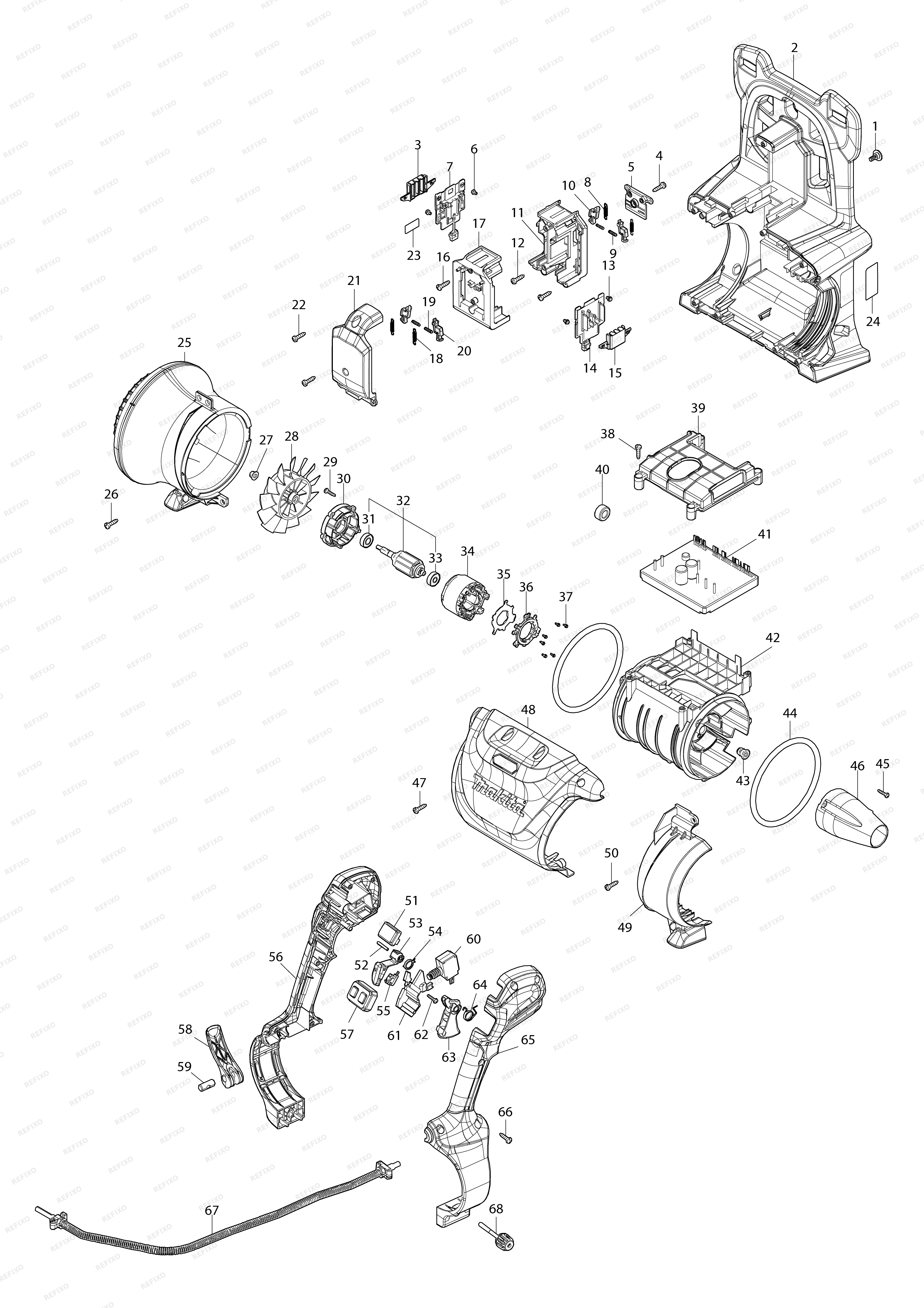 MAKITA UB004G — схема запчастей