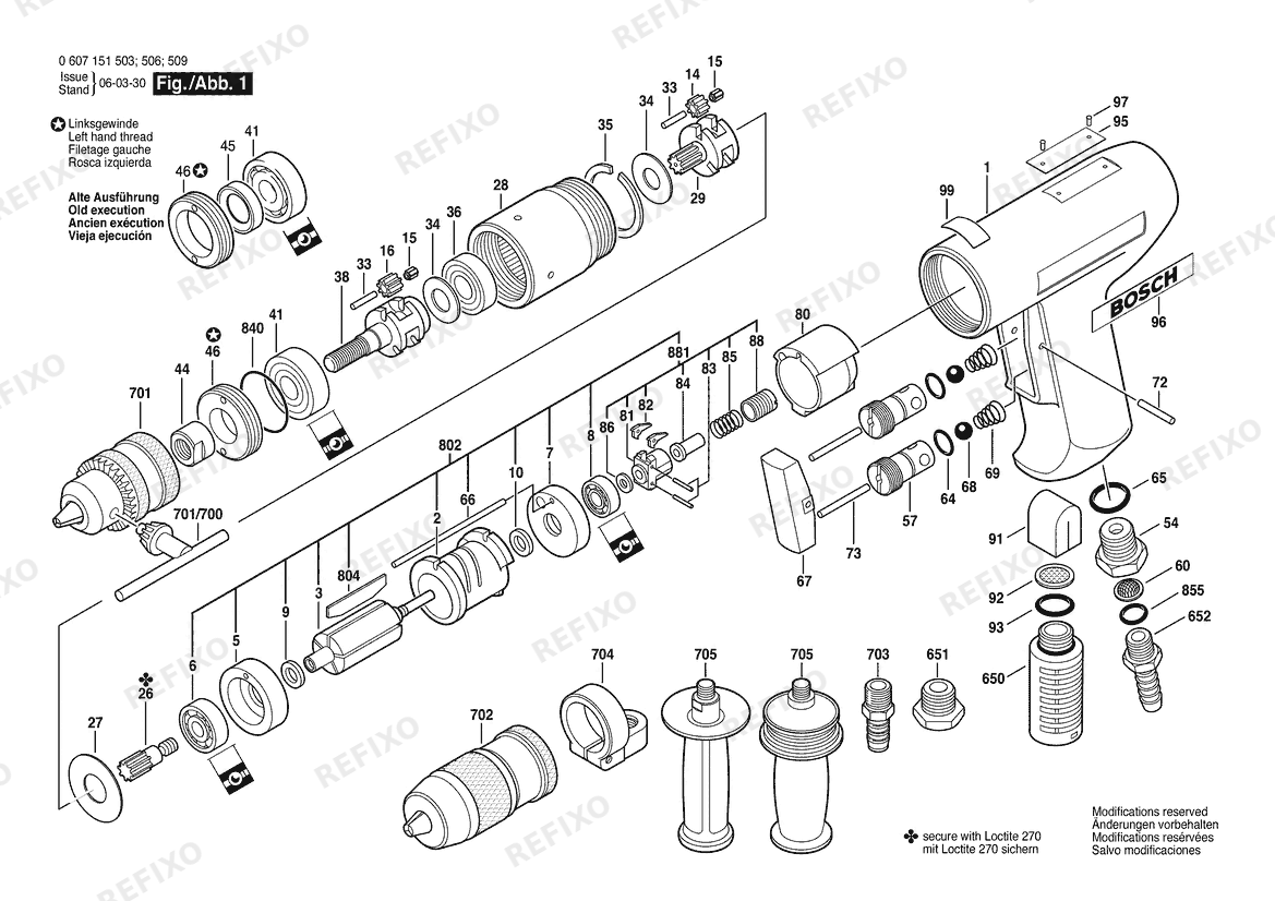 Bosch Pw- дрель -Ind 370 WATT-SERIE (0 607 151 509) — схема запчастей