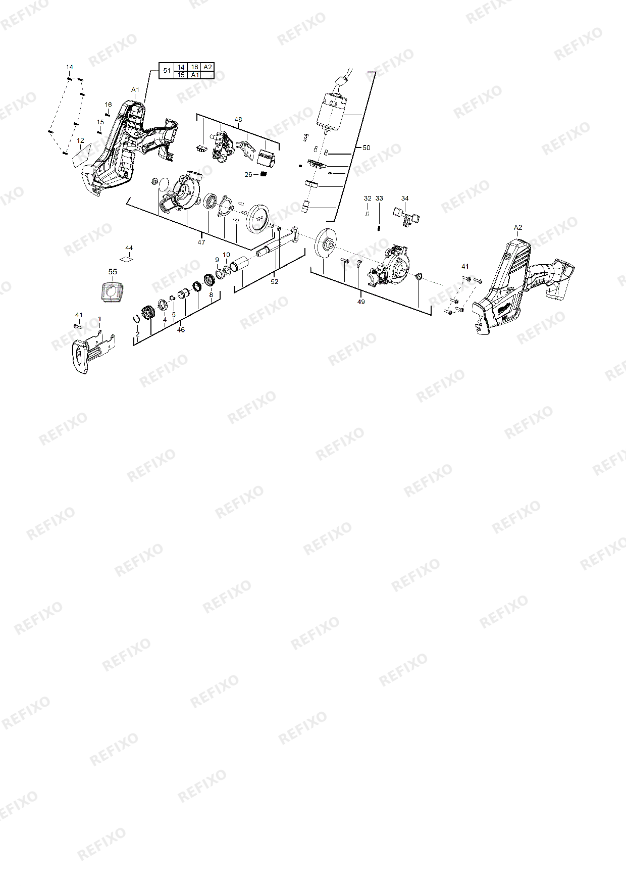 MILWAUKEE C18HZ 0 4933416785 4000481246 — схема запчастей