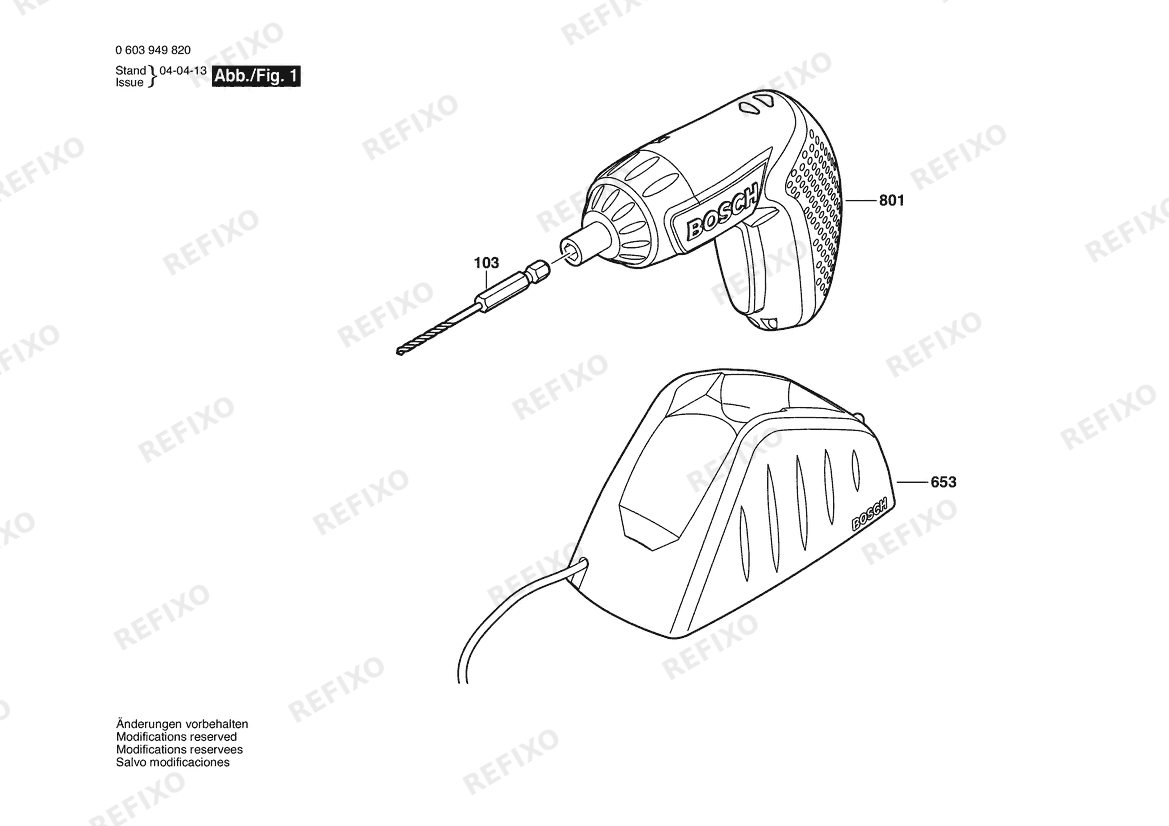 Bosch Аккумуляторный - шуруповёрт IXO 3,6 V | 3.6 V (0 603 949 820) — схема запчастей