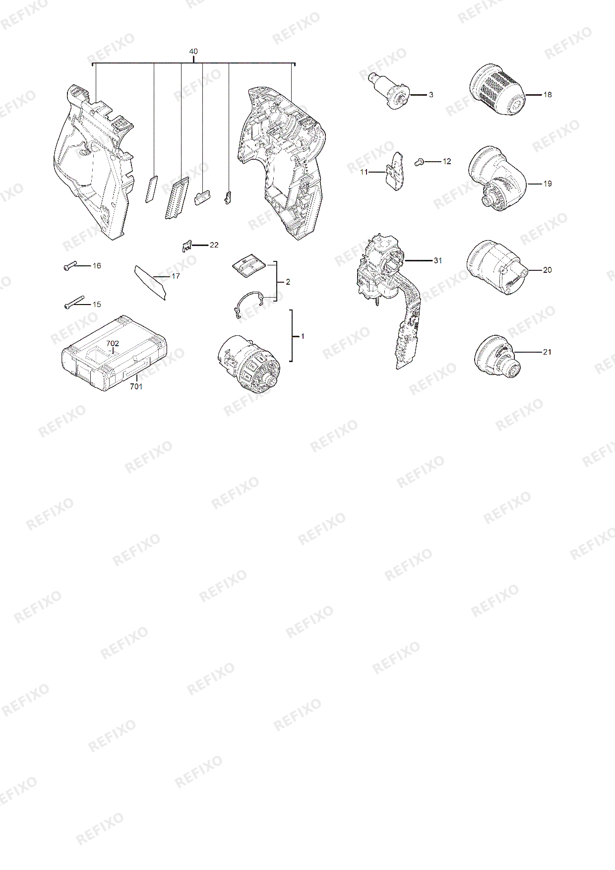 MILWAUKEE M12FDDX 0 4933464978 4000474430 — схема запчастей