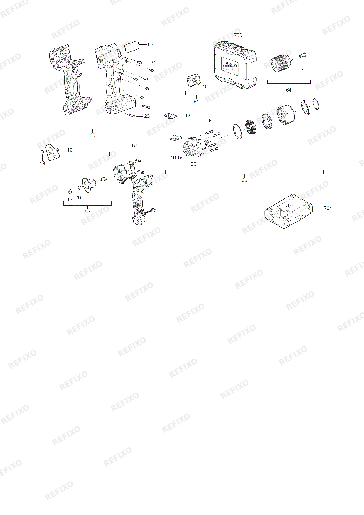 MILWAUKEE M18BLDDRC 0 4933492831 4000481709 — схема запчастей