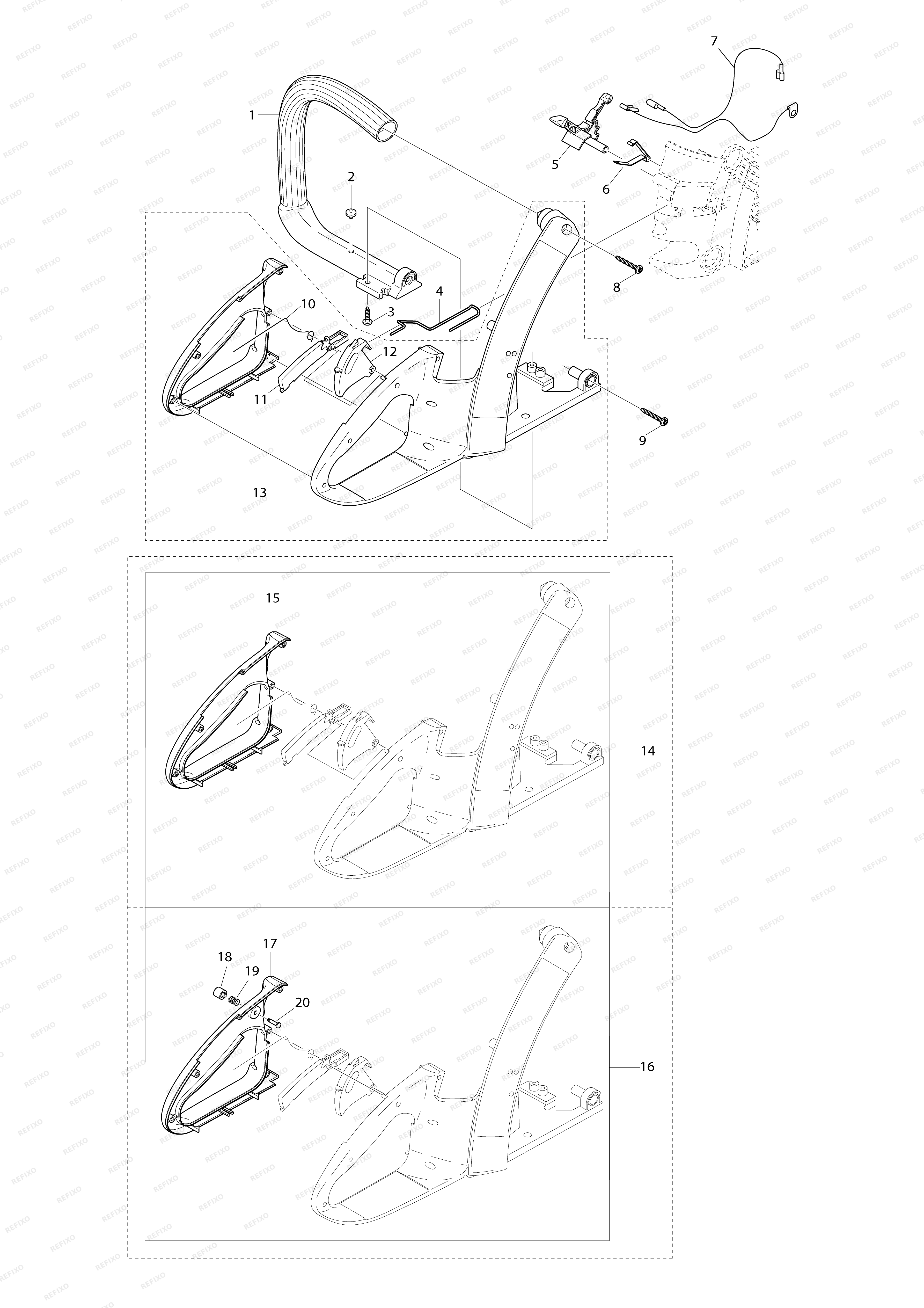 MAKITA DCS4610 — схема запчастей