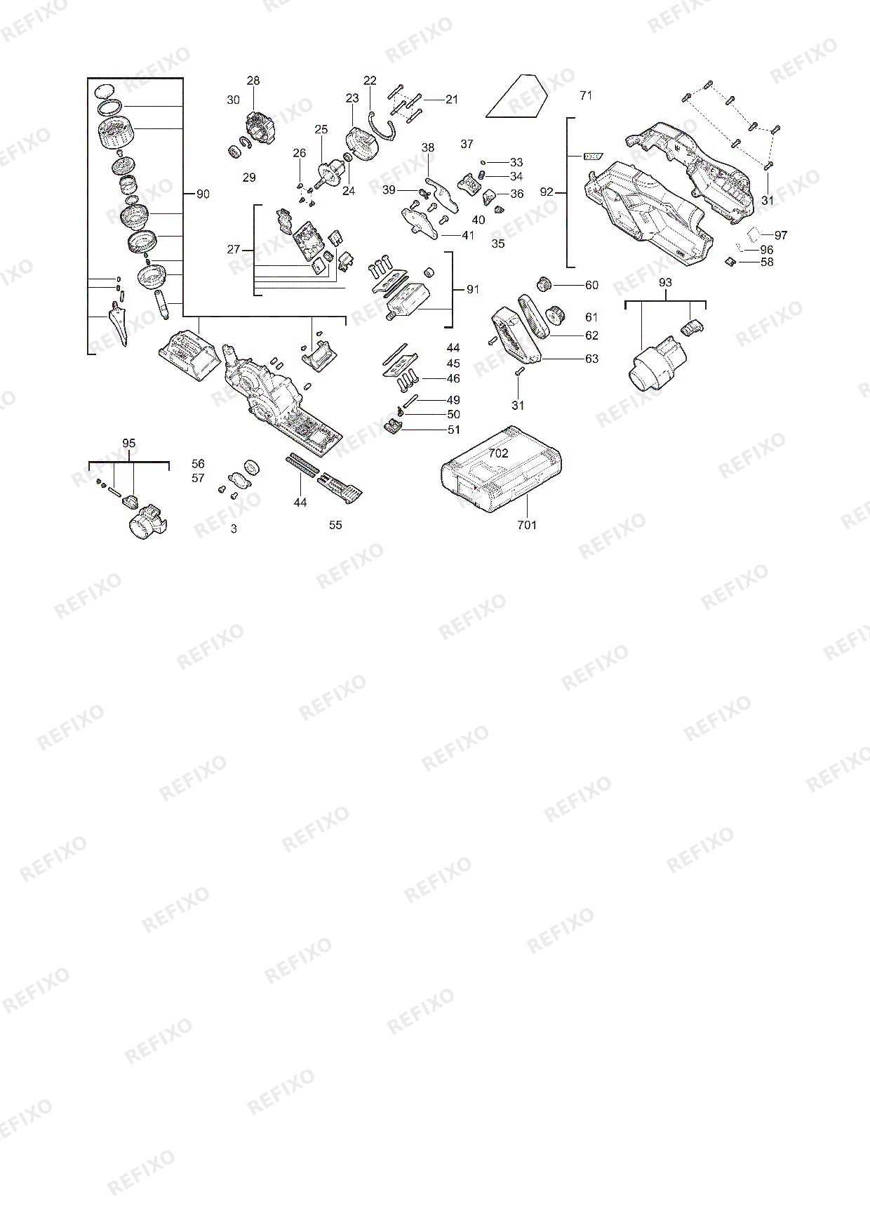 MILWAUKEE M12BLP 0X 4933492850 4000497101 — схема запчастей