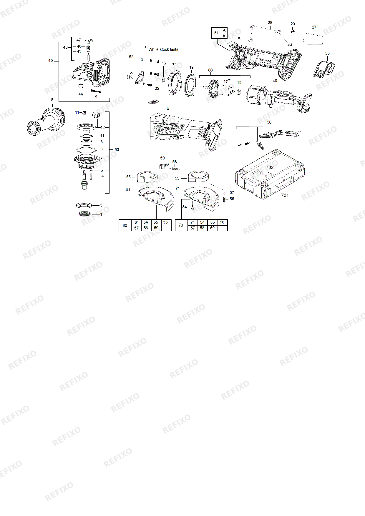 MILWAUKEE M18CAG125XPDB 0 4933451009 4000467710 — схема запчастей