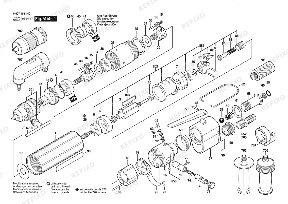 Bosch Pw- дрель -Ind 370 WATT-SERIE (0 607 151 100) — схема запчастей