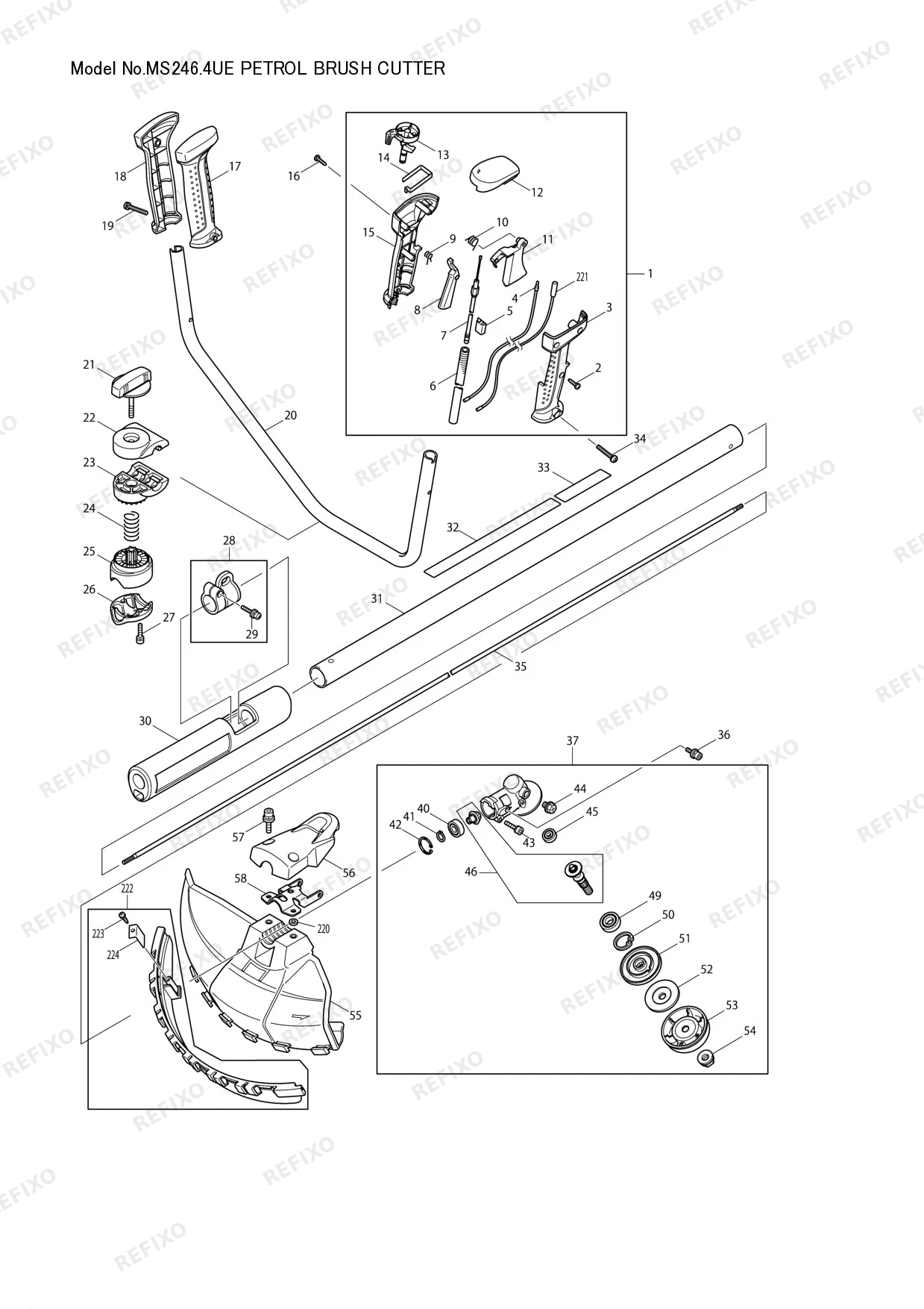 MAKITA MS 246.4UE — схема запчастей