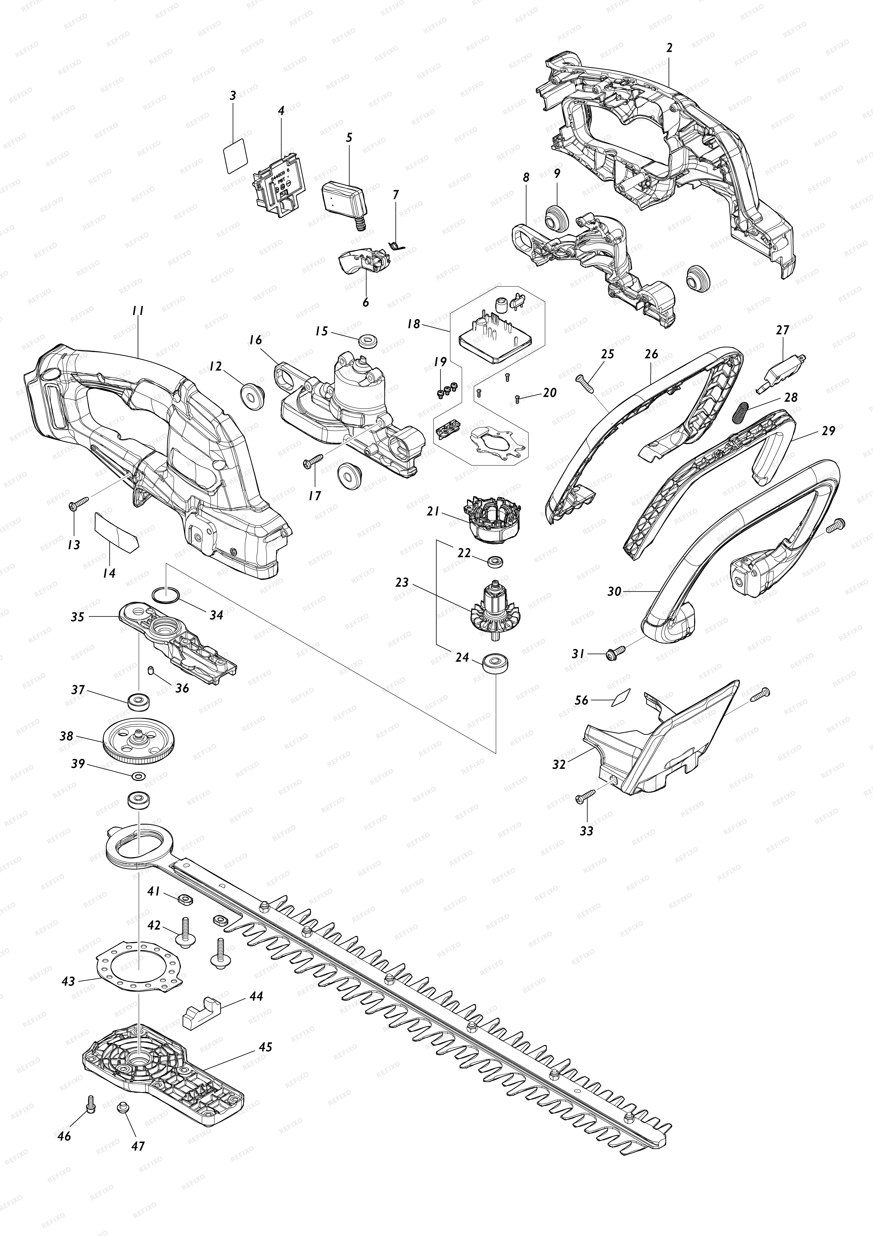 MAKITA DUH506 — схема запчастей