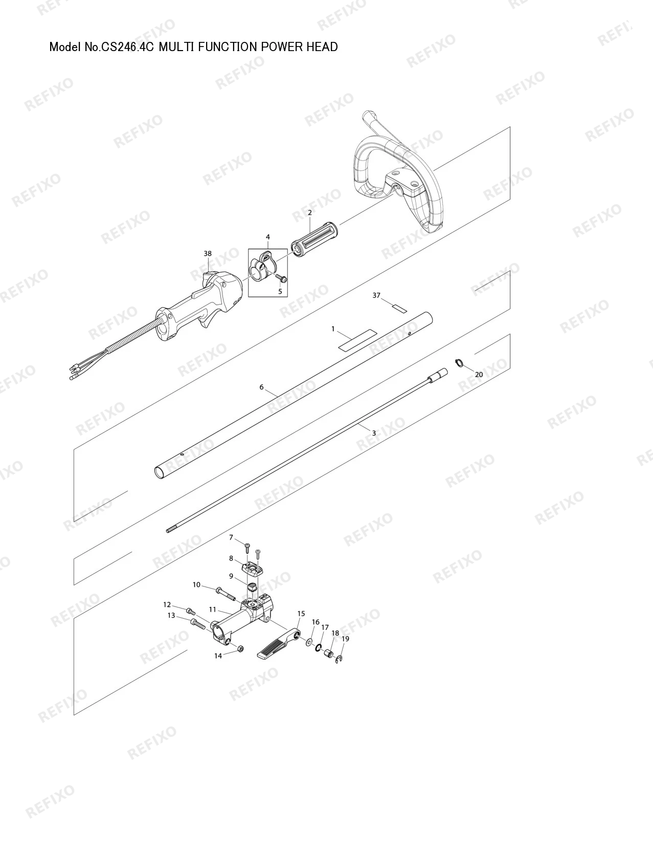 MAKITA CS 246.4C — схема запчастей