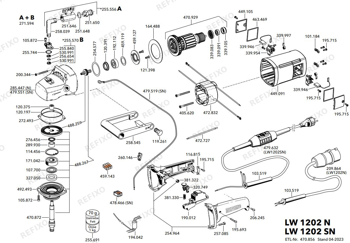 Flex LW 1202 N 230CEE-12h — схема запчастей