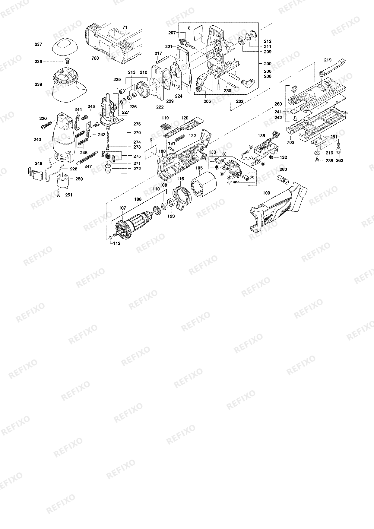 MILWAUKEE HD18JSB 0 4933417845 4000403038 — схема запчастей