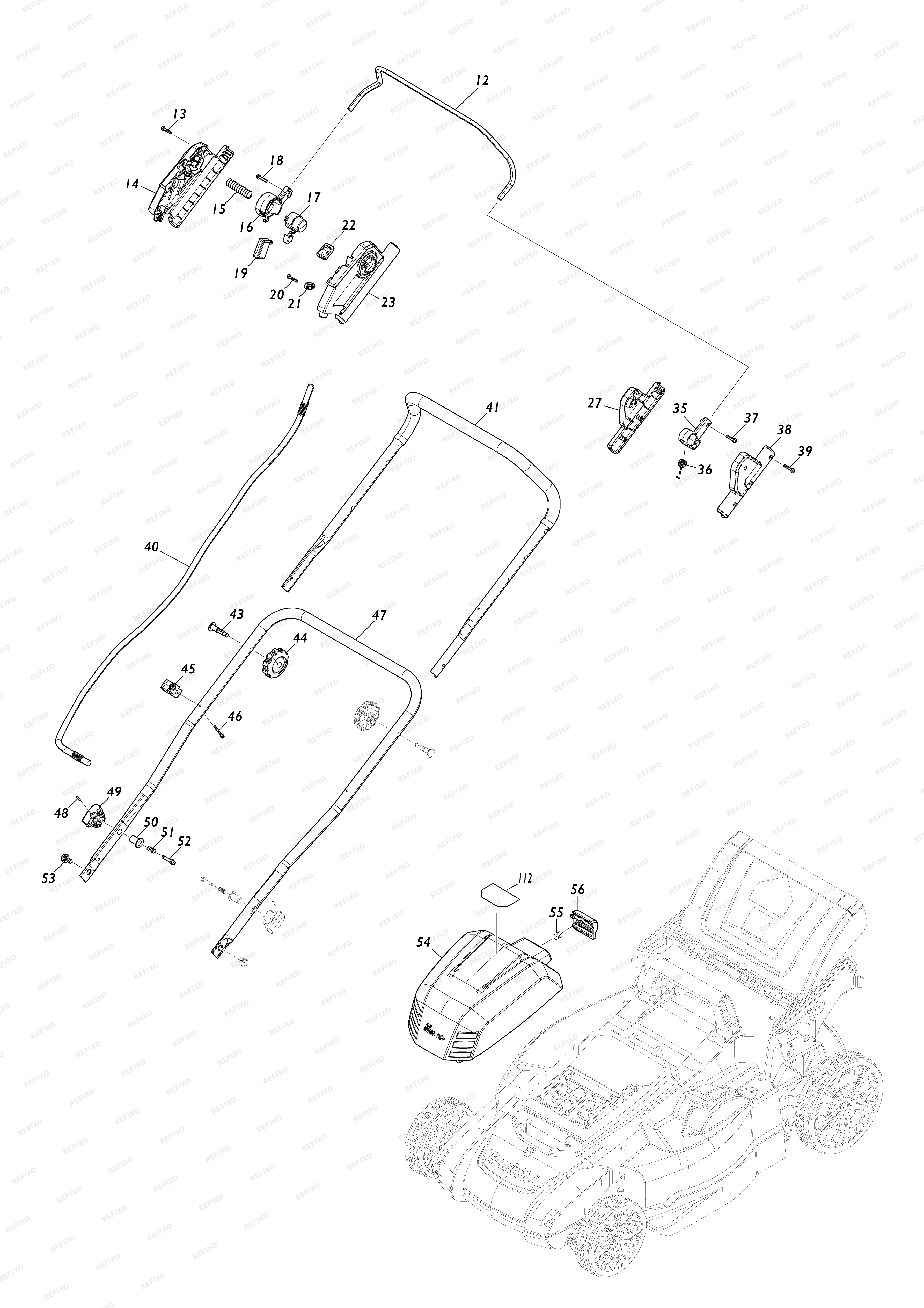 MAKITA DLM480 — схема запчастей