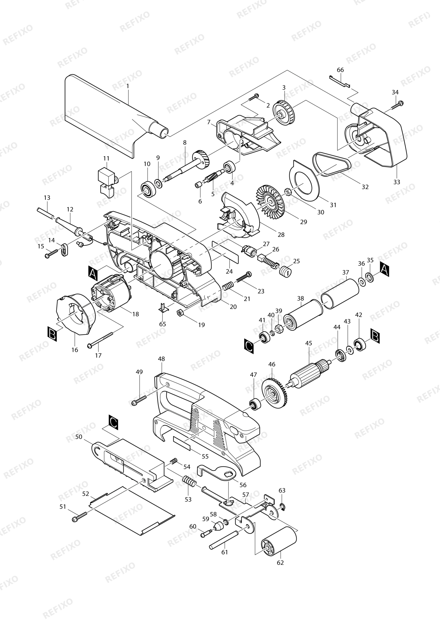 MAKITA 9910 — схема запчастей