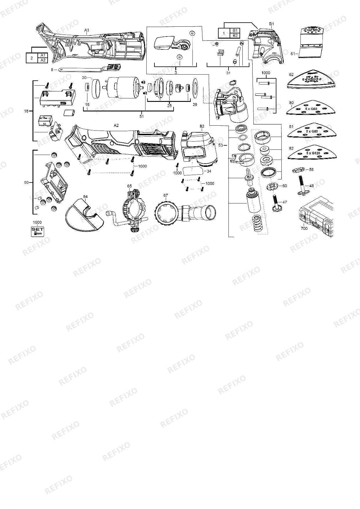 MILWAUKEE M18BMT 0 4933446203 4000447825 — схема запчастей