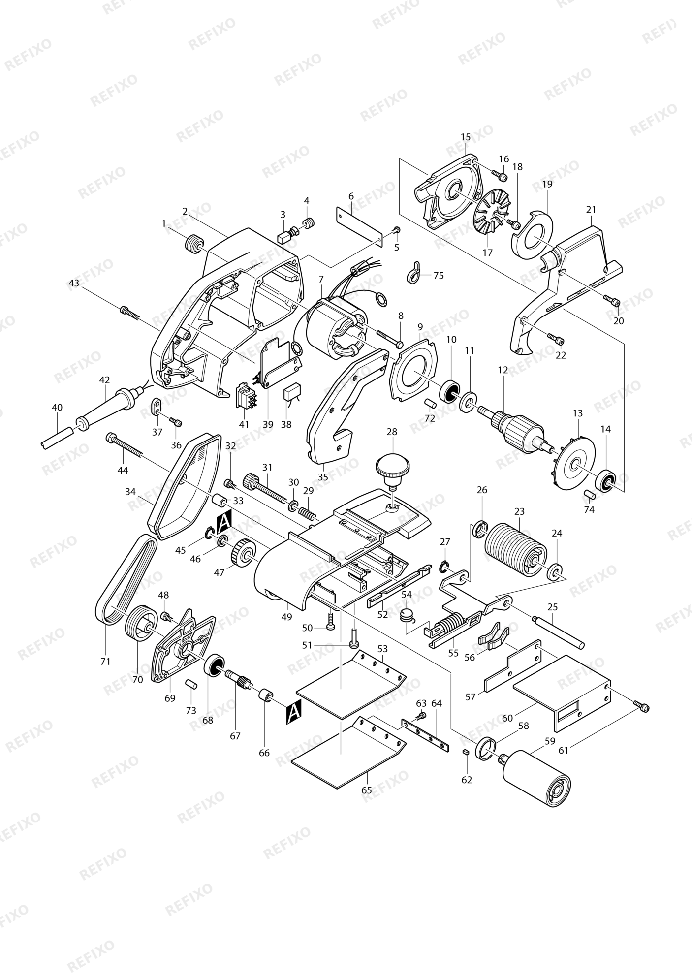 MAKITA 9402 — схема запчастей
