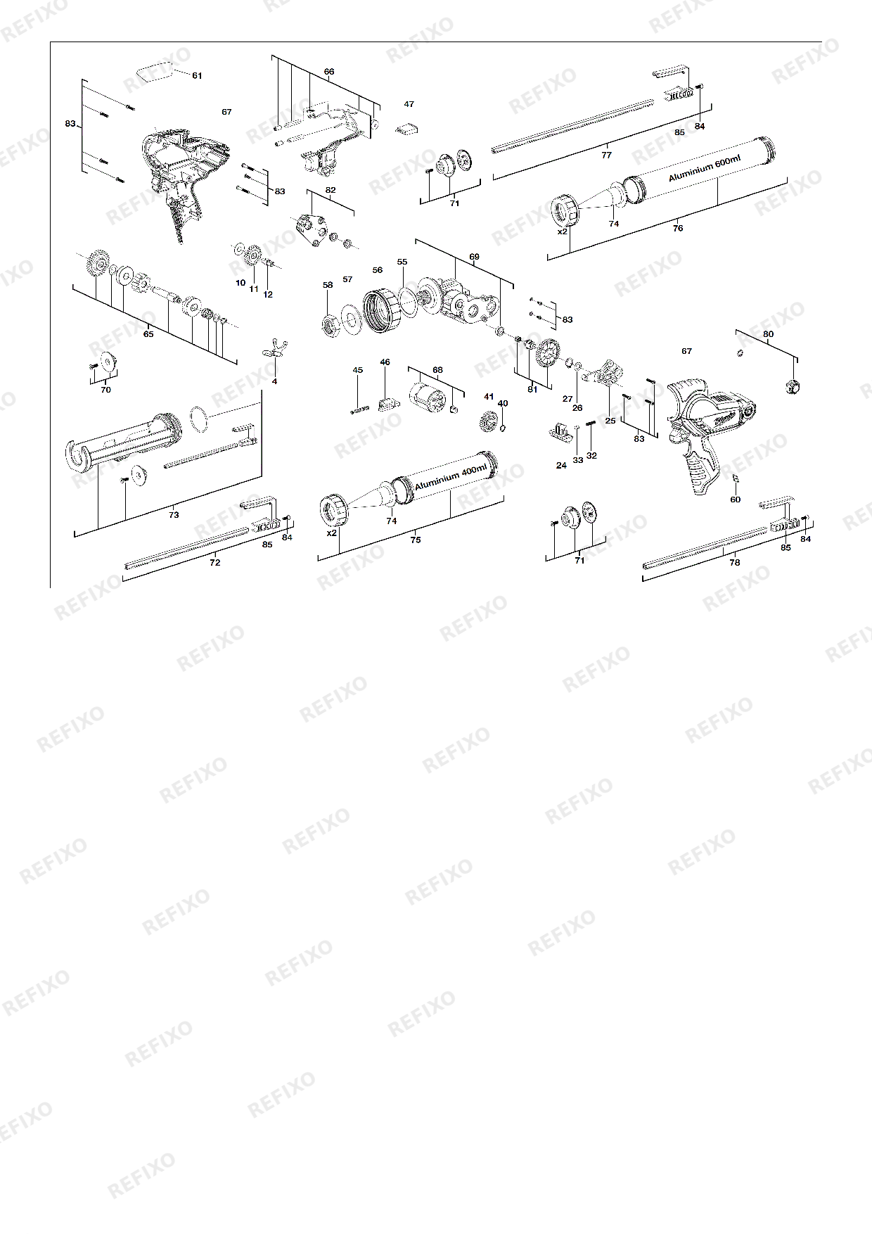 MILWAUKEE M12PCG ⁄310C 0 4933441783 4000431326 — схема запчастей
