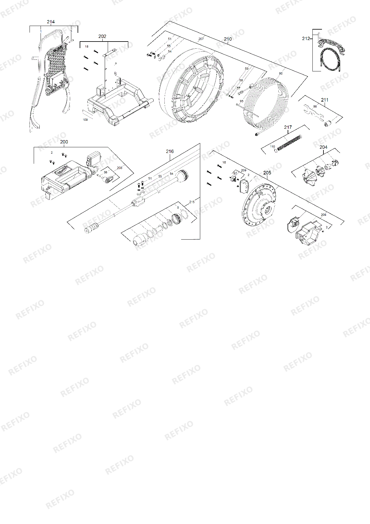 MILWAUKEE M18SIC36 0 4933471413 4000477320 — схема запчастей