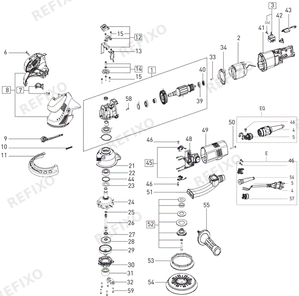Festool RO 150 FEQ-Plus - ROTEX шлифмашина 571805 — схема запчастей