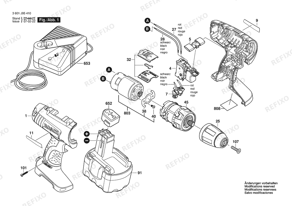 Bosch Аккумуляторный шуруповёрт 34614 | 14.4 V | 061 - US (3 601 J95 410) — схема запчастей