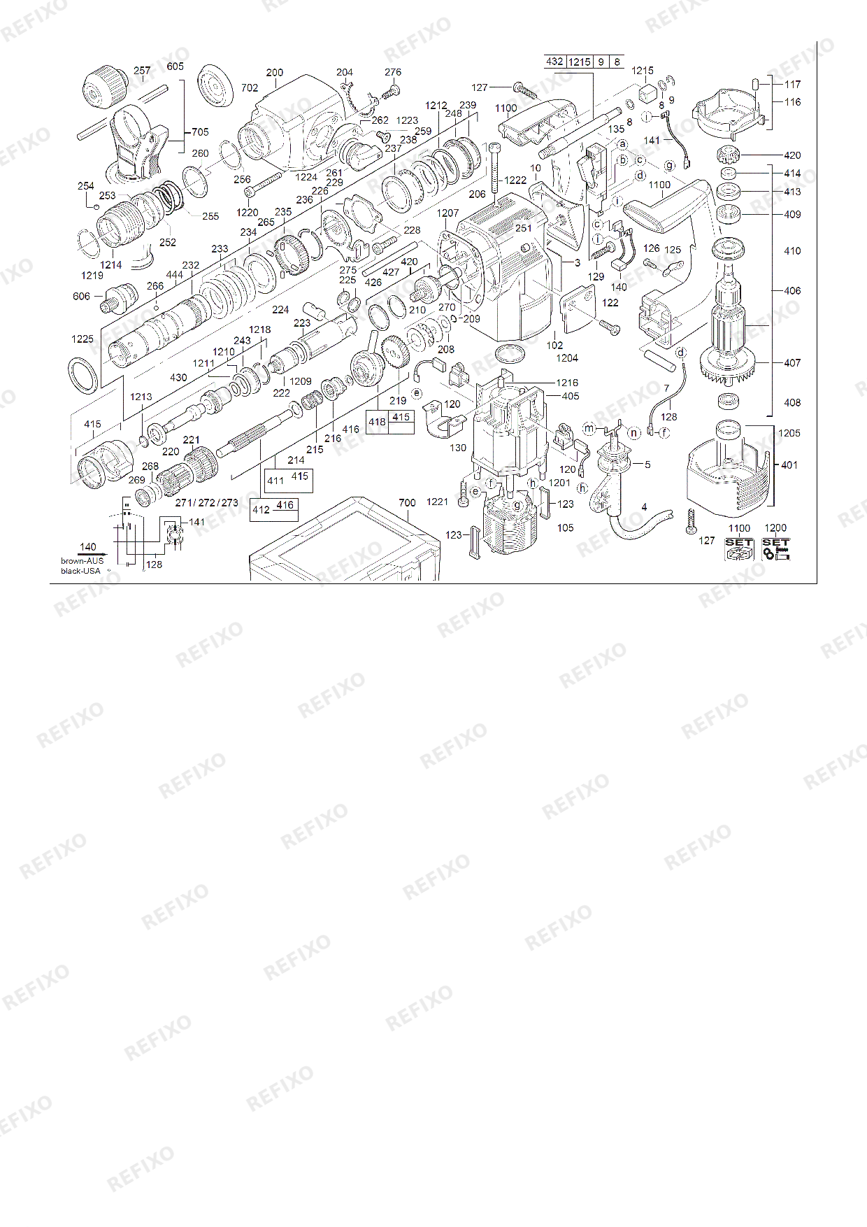 MILWAUKEE PLH32XE 4933400069 4000432294 — схема запчастей