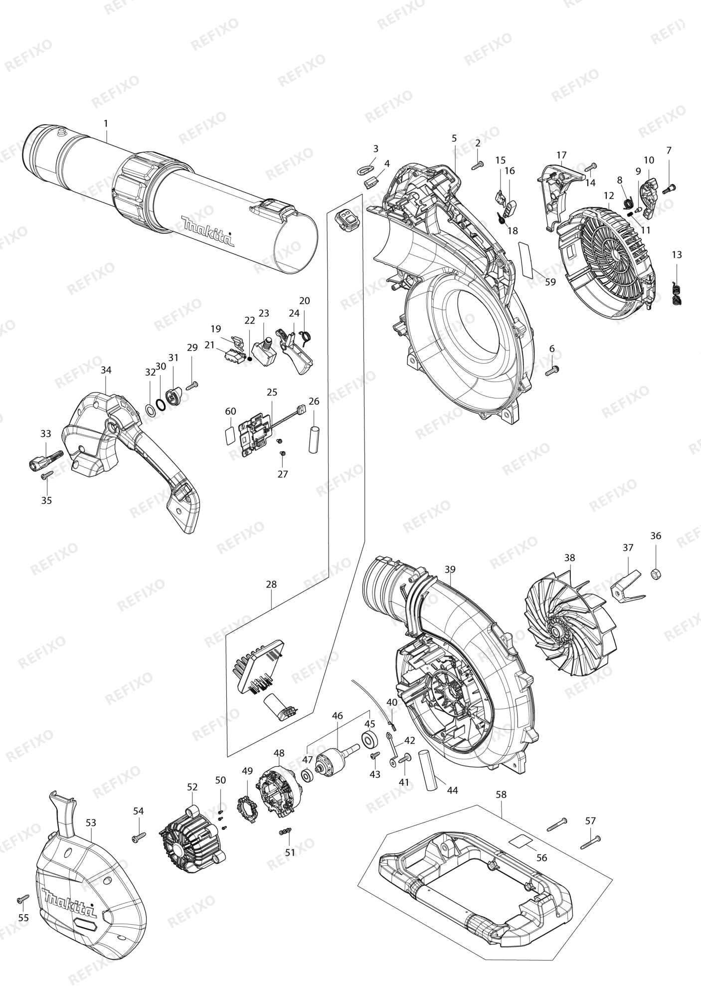 MAKITA UB003G — схема запчастей